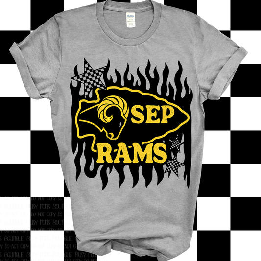 RAMS flames